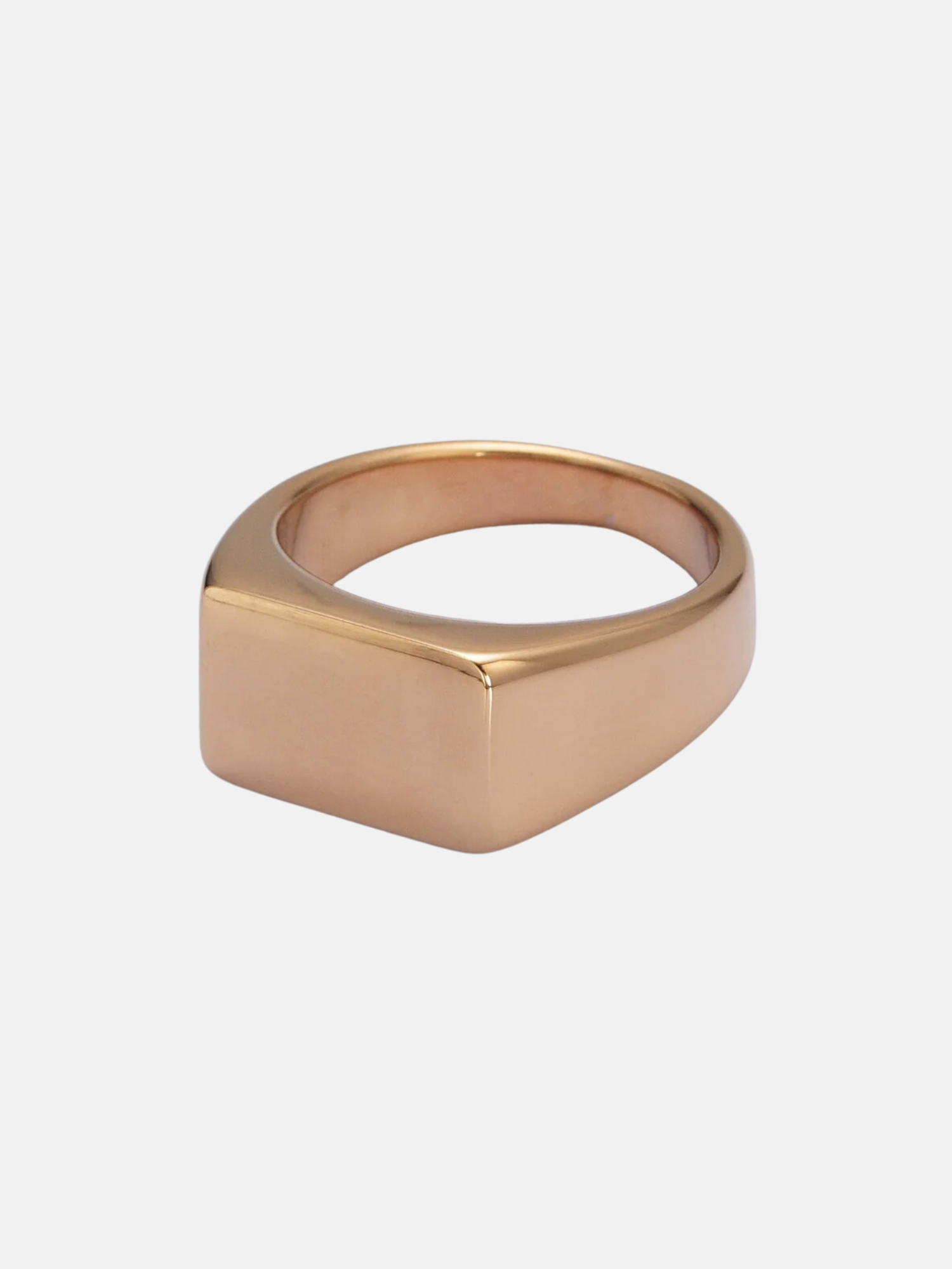 Aim Eternal Minimalist Rectangle Signet Ring Gold Silver Mens Jewelry