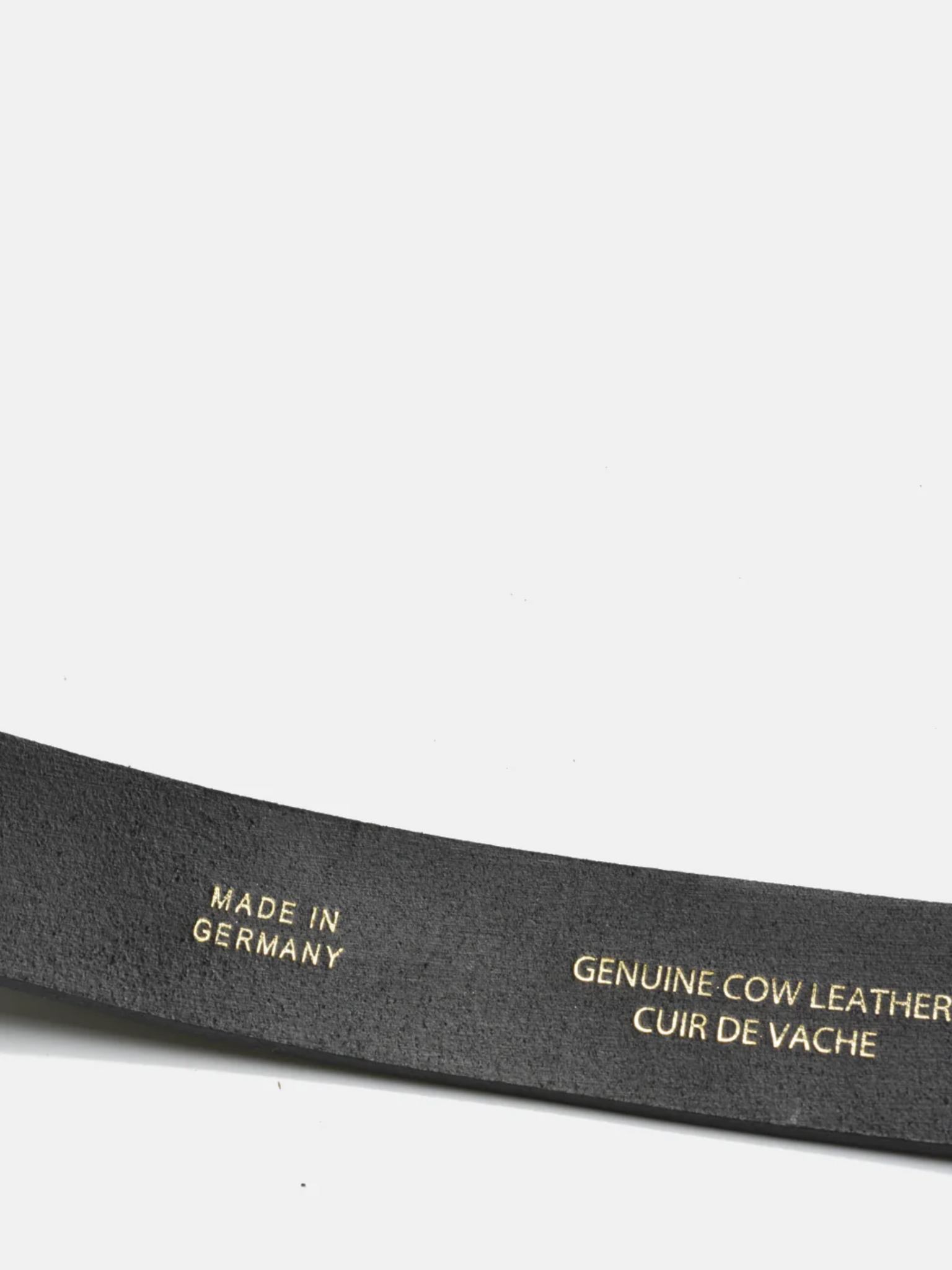 curated basics black leather belt genuine calfskin leather made in germany kempt athens ga georgia men's clothing store