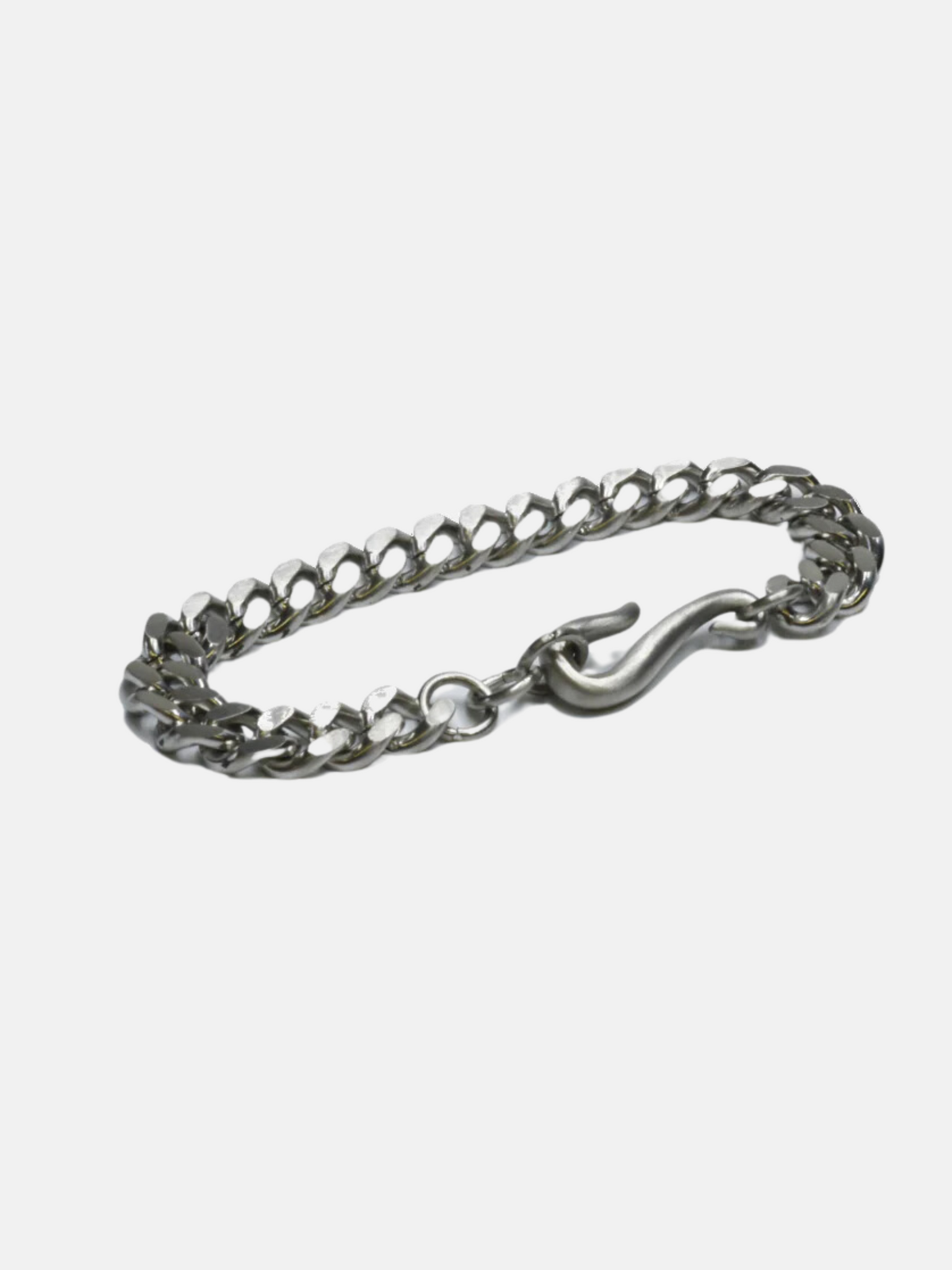 curated basics curb chain bracelet with fish hook kempt athens ga georgia men's clothing jewelry store stainless steel