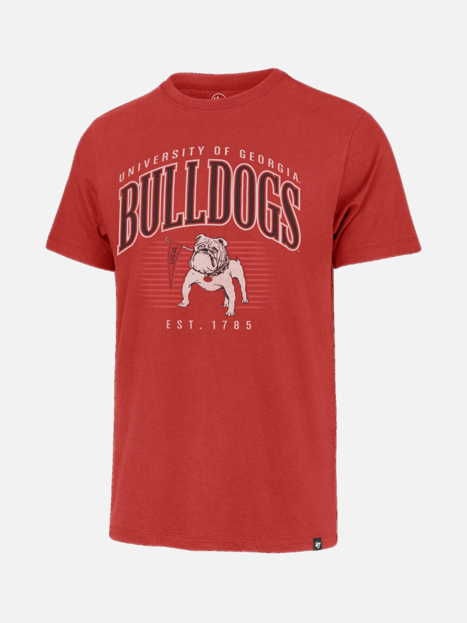 47’ Brand Georgia Bulldogs Vintage Double Header Franklin Tee T-Shirt Top UGA Dawgs Merch Athens GA Georgia Kempt Menswer Store Near Me