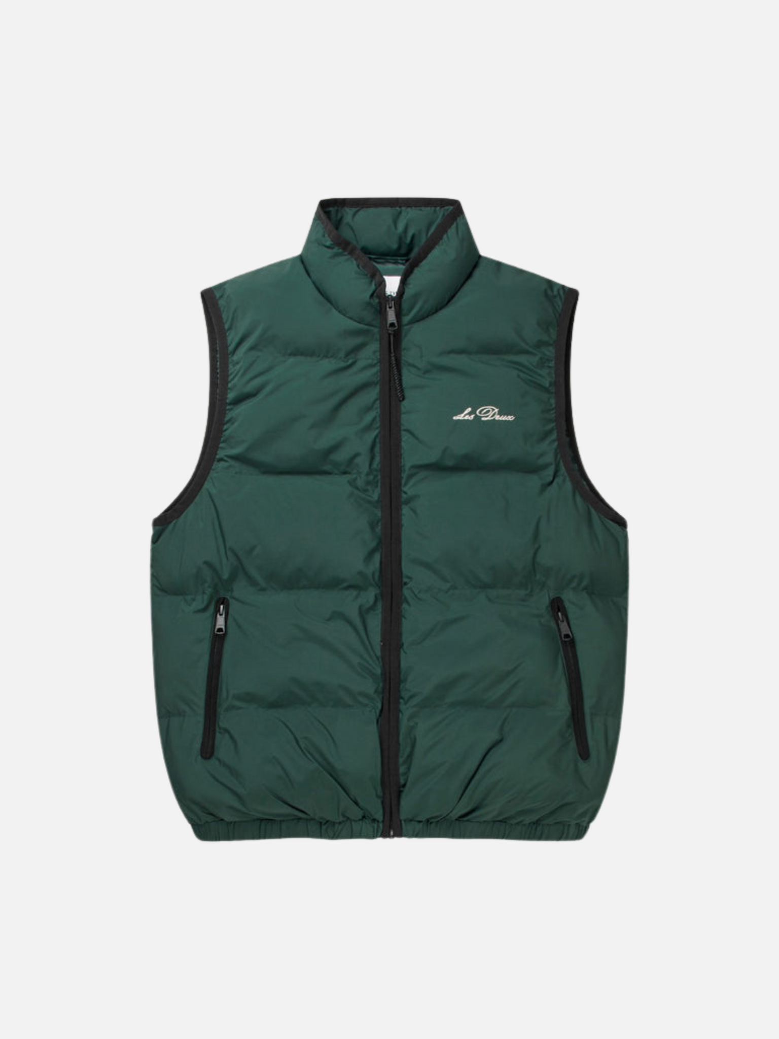 Les Deux Newport Padded Vest Pine Green Zip Pockets Men’s Top Athens GA Georgia Kempt Menswear Store Near Me