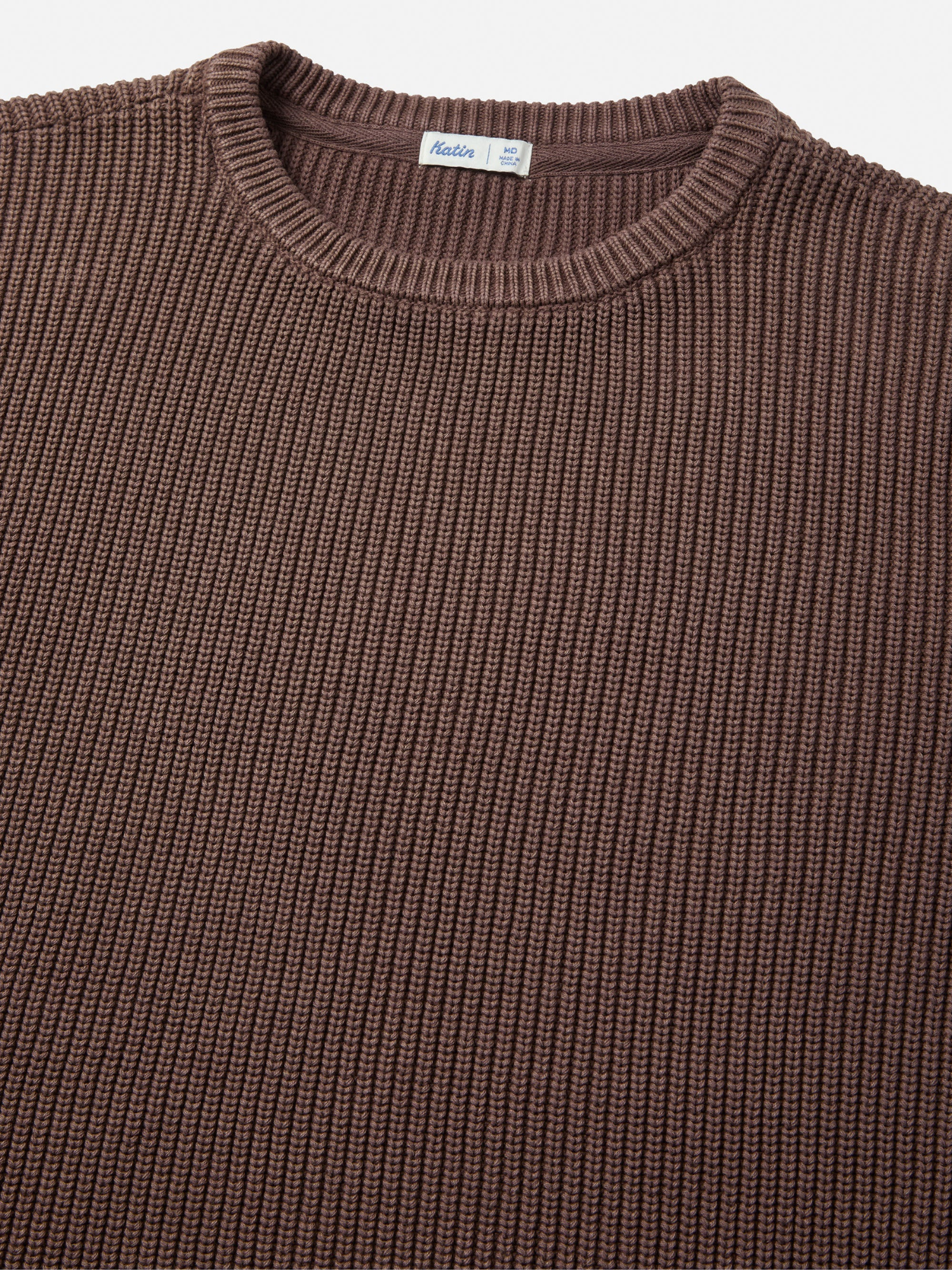 Katin Swell Sweater Rain Drum Brown Burgundy Crew Neck Mens Kempt Clothing Store Athens GA Gifts Holiday Shop Guys