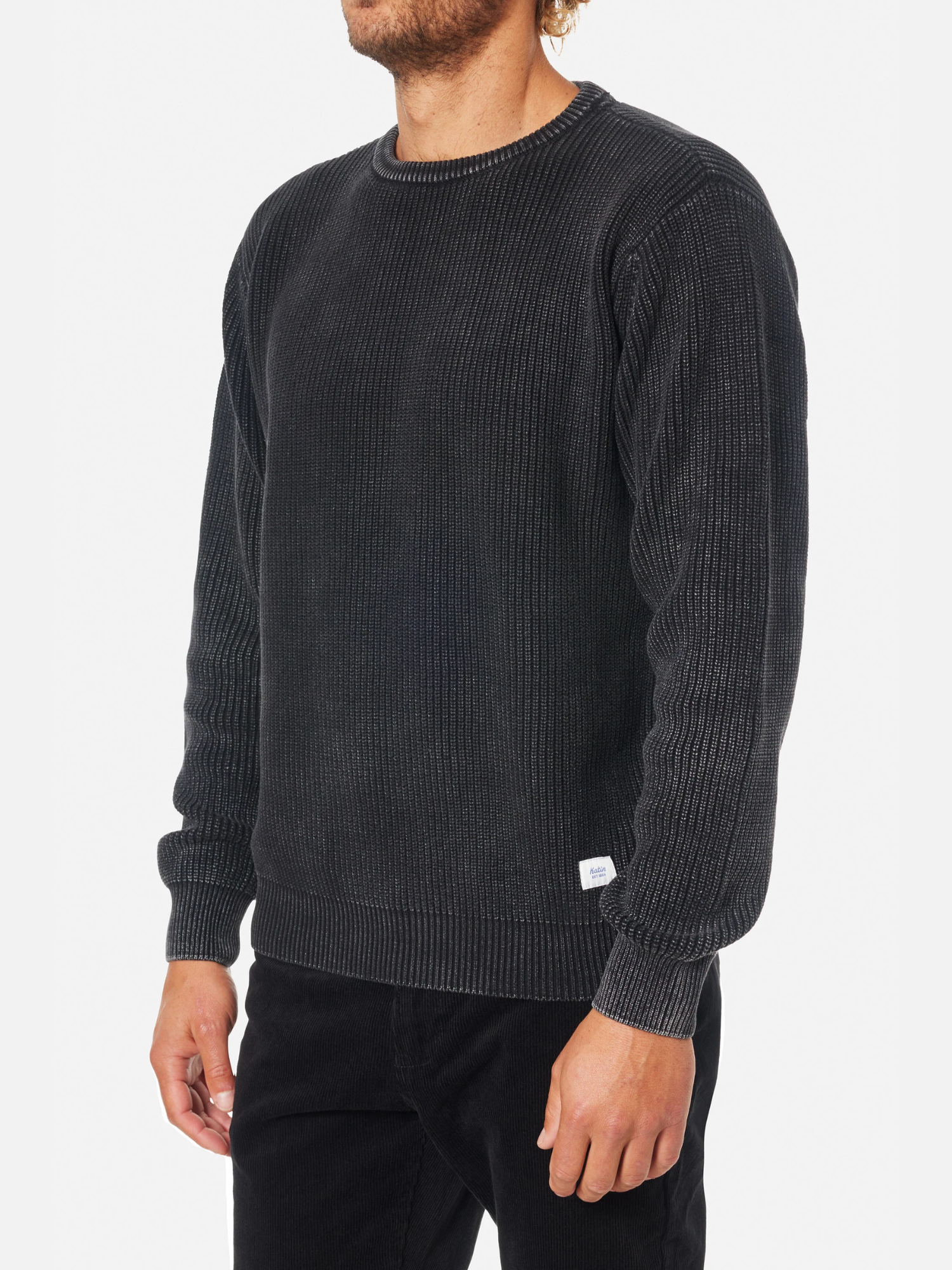 Katin Swell Sweater Black Wash Crew Kempt Athens Georgia Clothing Store Guys Mens Holiday Gifts