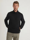 Marine Layer Corbet Quarter Zip Pullover Black Sweatshirt Kempt Athens Georgia Mens Gift UGA Shopping Store