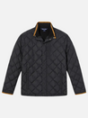 Mizzen and + Main Belmont Quilted Jacket Black Solid Fleece Lined Water Rain Proof Diamond Quilt Pattern Menswear Layering Kempt Athens Georgia Men's Clothing Accessories