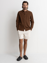 Rhythm Classic LS Linen Shirt Chocolate Button Down Kempt Mens Clothing Store Shop Georgia Athens