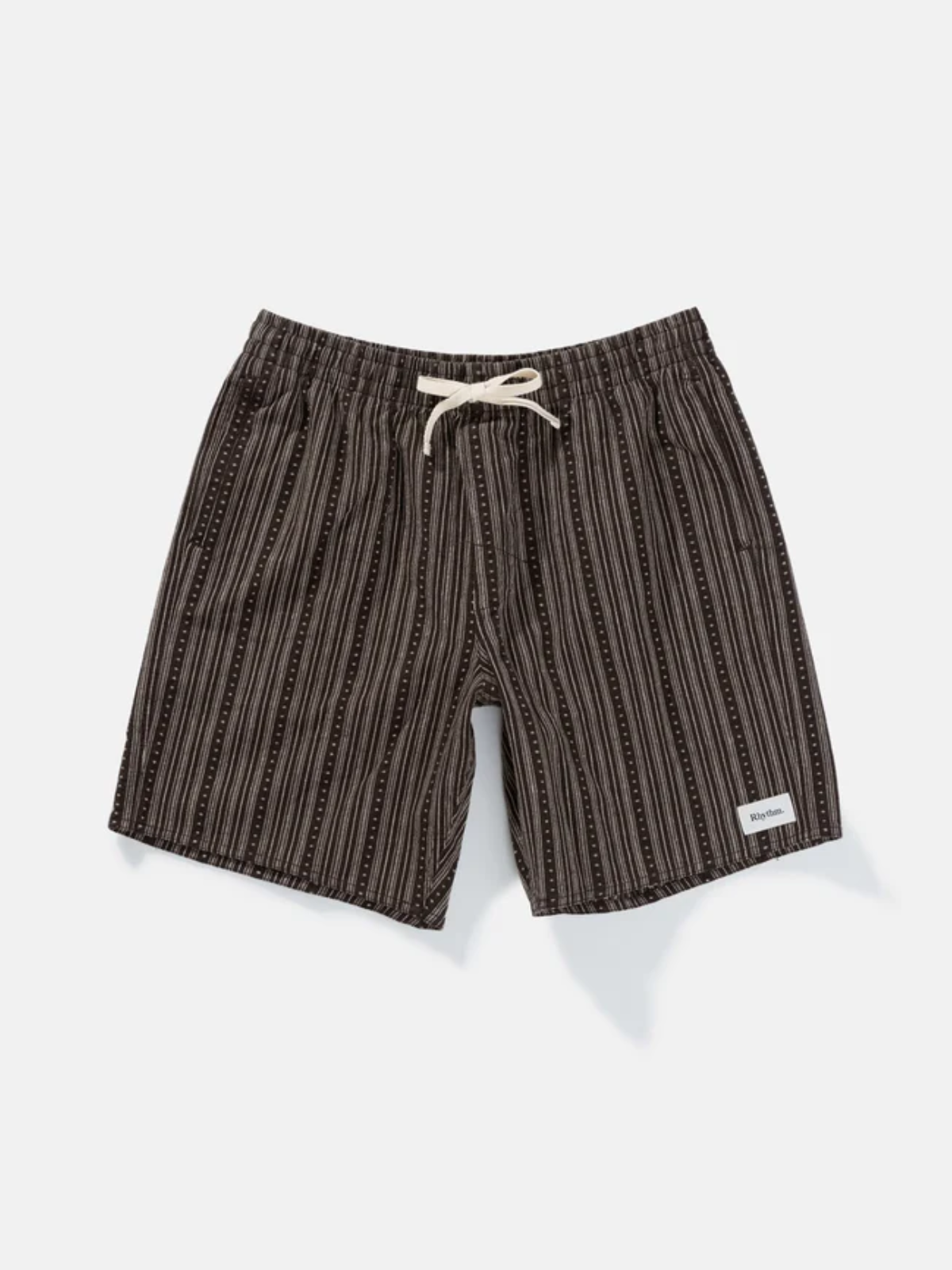 rhythm jacquard linen jam brown tan cotton stripe cotton linen blend drawstring with elastic waistband kempt athens ga georgia men's clothing store