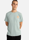 rhythm sun life ss short sleeve tee seafoam green 100% cotton t-shirt with orange and yellow printed graphic kempt athens ga georgia men's clothing store