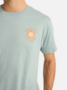 rhythm sun life ss short sleeve tee seafoam green 100% cotton t-shirt with orange and yellow printed graphic kempt athens ga georgia men's clothing store