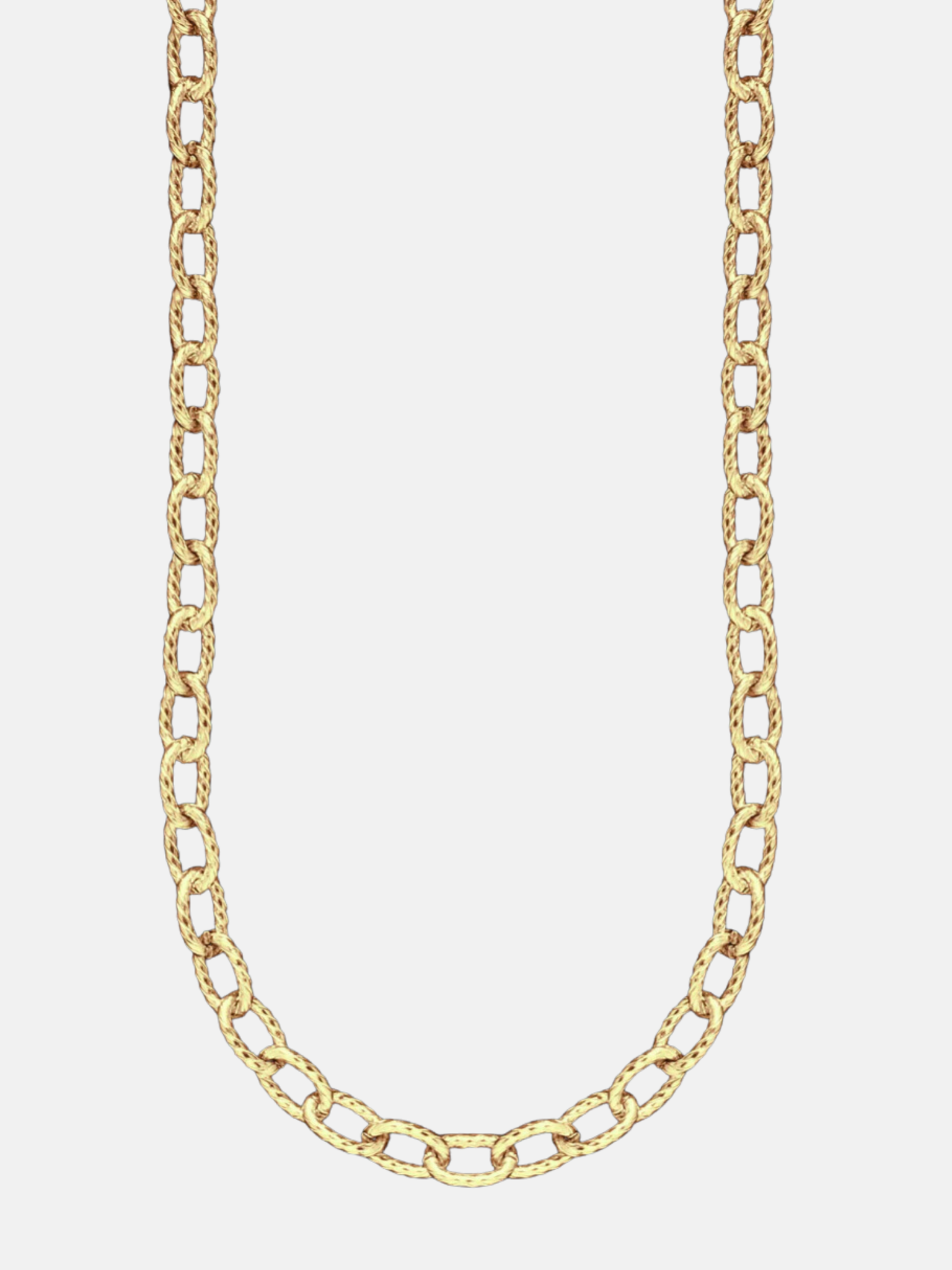 We Are All Smith 5mm Gold Textured Cable Chain Necklace For Men Kempt Athens Men's Clothing Store Jewelry Accessories