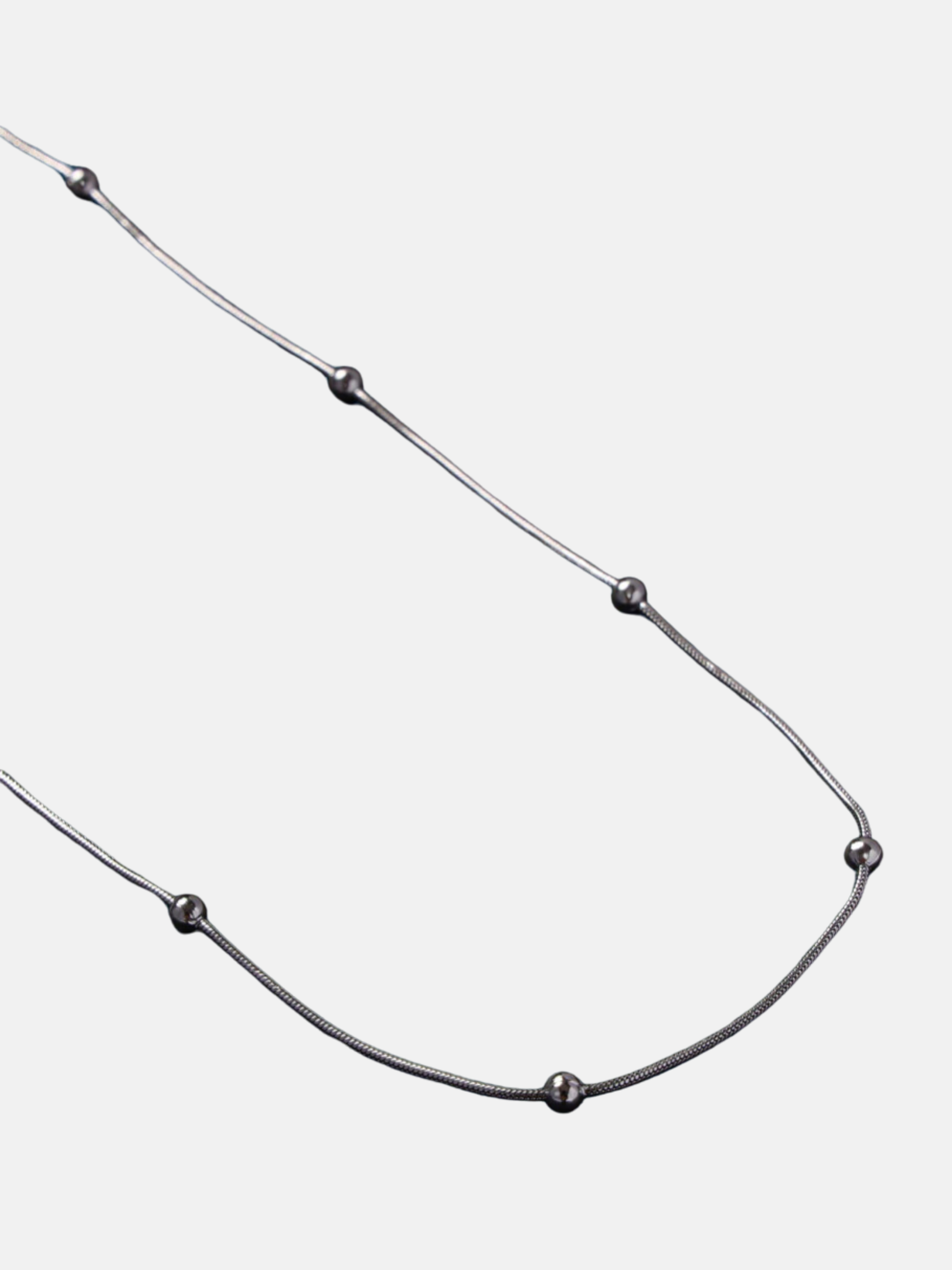 We Are All Smith Waterproof Silver Stainless Steel Minimalist Satellite Chain Necklace For Men Metal Bead Jewelry Accessories Men's Clothing Store Kempt Athens Georgia