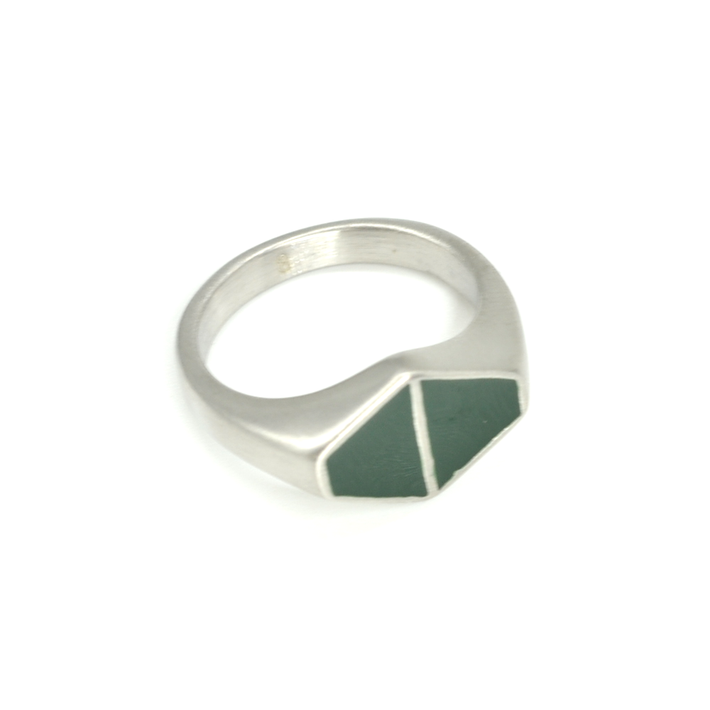 curated basics green duo triangle ring steel Kempt Athens mens clothing store